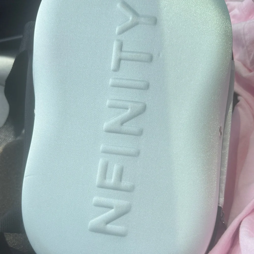 NFINITY White Molded Logo Crossbody Pouch